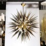 IQ3931 MODERNIST BRASS STARBURST CHANDELIER