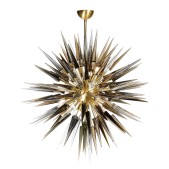 IQ3931 MODERNIST BRASS STARBURST CHANDELIER