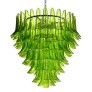 IQ3932 MODERNIST HAND-BLOWN PERIDOT MURANO GLASS FEATHER CHANDELIER