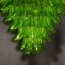 IQ3932 MODERNIST HAND-BLOWN PERIDOT MURANO GLASS FEATHER CHANDELIER