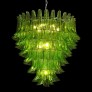 IQ3932 MODERNIST HAND-BLOWN PERIDOT MURANO GLASS FEATHER CHANDELIER