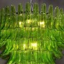 IQ3932 MODERNIST HAND-BLOWN PERIDOT MURANO GLASS FEATHER CHANDELIER