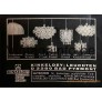 IQ4089 GERMAN MIDCENTURY LARGE CRYSTAL CHROMED METAL CHANDELIER