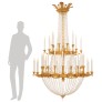 IQ4197 AN ITALIAN 18TH CENTURY NEO-CLASSICAL ST. GILTWOOD AND CRYSTAL CHANDELIER