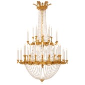 IQ4197 AN ITALIAN 18TH CENTURY NEO-CLASSICAL ST. GILTWOOD AND CRYSTAL CHANDELIER