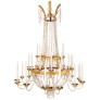 IQ4198 ITALIAN 18TH CENTURY NEO-CLASSICAL ST. GILT METAL, IRON, AND GLASS CHANDELIER