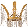 IQ4198 ITALIAN 18TH CENTURY NEO-CLASSICAL ST. GILT METAL, IRON, AND GLASS CHANDELIER