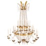 IQ4198 ITALIAN 18TH CENTURY NEO-CLASSICAL ST. GILT METAL, IRON, AND GLASS CHANDELIER