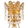 IQ4199 BALTIC 19TH CENTURY NEO-CLASSICAL ST. ORMOLU, CRYSTAL AND GLASS CHANDELIER