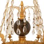 IQ4199 BALTIC 19TH CENTURY NEO-CLASSICAL ST. ORMOLU, CRYSTAL AND GLASS CHANDELIER