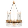IQ4201 FRENCH 19TH CENTURY NEO-CLASSICAL ST. BRONZE, ORMOLU, AND CRYSTAL CHANDELIER