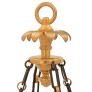 IQ4201 FRENCH 19TH CENTURY NEO-CLASSICAL ST. BRONZE, ORMOLU, AND CRYSTAL CHANDELIER