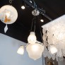 IQ4300 ART DECO CUBIST FOUR-GLOBE FROSTED RELIEF GLASS CHANDELIER