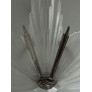 IQ4324 FRENCH ART DECO GEOMETRIC SIX-PANEL CHANDELIER