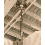 IQ4325 GRAND FRENCH ART DECO SIX-PANEL STARBURST CHANDELIER