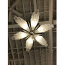 IQ4325 GRAND FRENCH ART DECO SIX-PANEL STARBURST CHANDELIER
