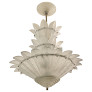 IQ4326 GRAND FRENCH ART DECO THREE TIERED SIGNED SABINO CHANDELIER