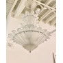 IQ4326 GRAND FRENCH ART DECO THREE TIERED SIGNED SABINO CHANDELIER