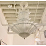 IQ4326 GRAND FRENCH ART DECO THREE TIERED SIGNED SABINO CHANDELIER