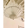 IQ4326 GRAND FRENCH ART DECO THREE TIERED SIGNED SABINO CHANDELIER