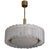 IQ4327 MURANO ICE GLASS TUBES CHANDELIER
