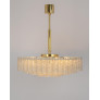 IQ4328 LARGE DORIA ICE GLASS TUBES CHANDELIER