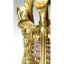 IQ4344 FRENCH BELLE EPOQUE GILT-BRONZE AND CUT-GLASS FIGURAL CHERUB & PUTTO CHANDELIER