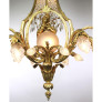 IQ4344 FRENCH BELLE EPOQUE GILT-BRONZE AND CUT-GLASS FIGURAL CHERUB & PUTTO CHANDELIER
