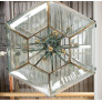 IQ4351 UNUSUAL LARGE HEXAGONAL SHAPED BRONZE LANTERN