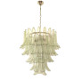 IQ4418 GREEN PETALS MURANO CHANDELIER