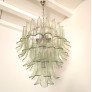 IQ4418 GREEN PETALS MURANO CHANDELIER