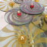 IQ4424 PAIR OF LARGE GREEN MURANO DISCS SCONCES