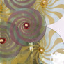 IQ4424 PAIR OF LARGE GREEN MURANO DISCS SCONCES
