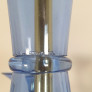 IQ4440 LARGE MID-CENTURY MODERN BLUE MURANO GLASS CHANDELIER