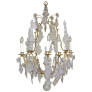 IQ4492 18TH CENTURY VENETIAN ROCOCO CRYSTAL AND BRONZE CHANDELIER