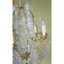 IQ4492 18TH CENTURY VENETIAN ROCOCO CRYSTAL AND BRONZE CHANDELIER