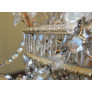 IQ4493 20TH CENTURY FRENCH BRONZE AND CRYSTAL CHANDELIER