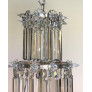 IQ4498 19TH C. ENGLISH REGENCY WATERFALL SILVER PLATE & CRYSTAL CHANDELIER