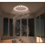 IQ4506 ISLIAH MODERN MURANO HAND BLOWN CLEAR CRYSTAL GLASS LEAF CHANDELIER