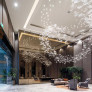 IQ4506 ISLIAH MODERN MURANO HAND BLOWN CLEAR CRYSTAL GLASS LEAF CHANDELIER