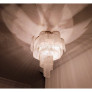 IQ4507 VINTAGE CHANDELIER MILK GLASS STICK SPIRAL 4 LIGHTS LARGE