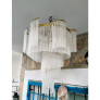 IQ4507 VINTAGE CHANDELIER MILK GLASS STICK SPIRAL 4 LIGHTS LARGE