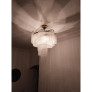 IQ4507 VINTAGE CHANDELIER MILK GLASS STICK SPIRAL 4 LIGHTS LARGE