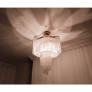 IQ4507 VINTAGE CHANDELIER MILK GLASS STICK SPIRAL 4 LIGHTS LARGE