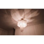 IQ4507 VINTAGE CHANDELIER MILK GLASS STICK SPIRAL 4 LIGHTS LARGE