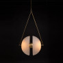 IQ4513 BRASS + ETCHED GLASS PENDANT
