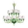 WM2722 21st CENTURY ARTISTIC CHANDELIER GREEN MURANO