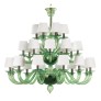 WM2722 21st CENTURY ARTISTIC CHANDELIER GREEN MURANO