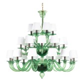 WM2722 21st CENTURY ARTISTIC CHANDELIER GREEN MURANO