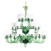 WM2722 21st CENTURY ARTISTIC CHANDELIER GREEN MURANO